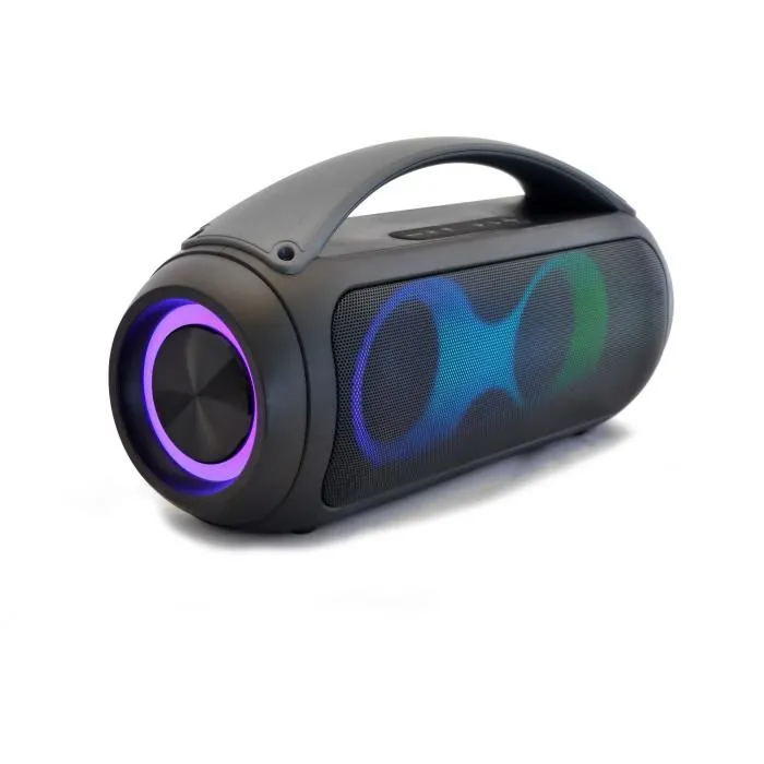 Inovalley SETGHETTO Enceinte Karaoké Bluetooth Lumineuse 250W RMS avec Radio FM, USB, TWS et Ports AUX/Type-C/Micro SD