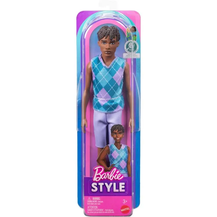 Barbie Ken Fashionista JJN67 - Polo à carreaux et look tendance