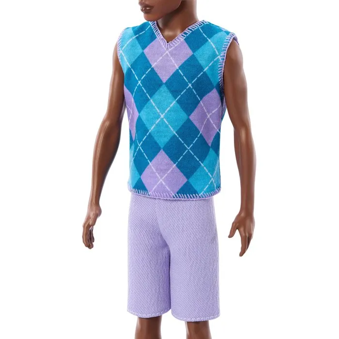 Barbie Ken Fashionista JJN67 - Polo à carreaux et look tendance