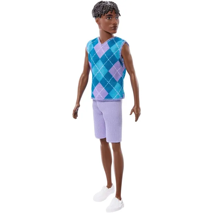 Barbie Ken Fashionista JJN67 - Polo à carreaux et look tendance