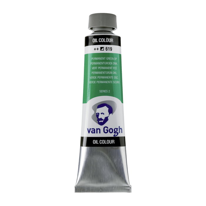 Van Gogh Peinture à l'huile Vert Permanent Foncé 619, 40 ml Van Gogh Peinture à l'huile Vert Permanent Foncé 619, 40 ml