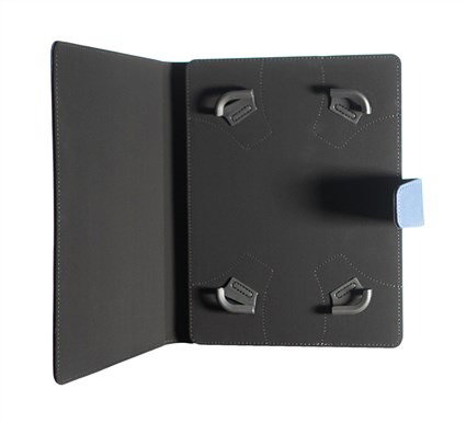Elbe FU-001 - Housse universale pour tablette 9" à 10.8" - Fermeture magnétique - Tissu PU - Bleu Classic