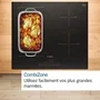 Bosch PVW831HC1E Table de cuisson induction, 5 foyers dont zone combi, 80 x 52 cm, Home Connect, DirectSelect, PerfectFry Plus