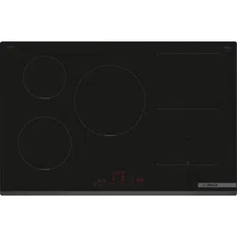 Bosch PVW831HC1E Table de cuisson induction, 5 foyers dont zone combi, 80 x 52 cm, Home Connect, DirectSelect, PerfectFry Plus
