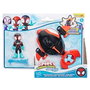 Hasbro Marvel Spidey and His Amazing Friends - Véhicule Delfín Ciclónico G1465 avec Figure Miles Morales - Jouet Enfant 3 ans et plus