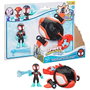 Hasbro Marvel Spidey and His Amazing Friends - Véhicule Delfín Ciclónico G1465 avec Figure Miles Morales - Jouet Enfant 3 ans et plus