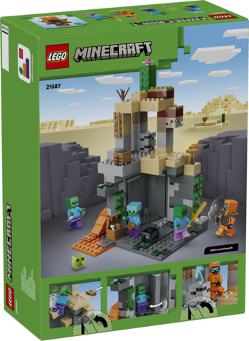 LEGO Minecraft La Mazmorra de Zombis 21587 - Set de Construction avec 284 Pièces, Caisse Rotative, Figurines Zombis et Accessoires pour Enfants dès 8 Ans