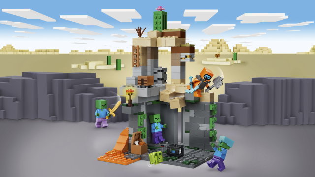 LEGO Minecraft La Mazmorra de Zombis 21587 - Set de Construction avec 284 Pièces, Caisse Rotative, Figurines Zombis et Accessoires pour Enfants dès 8 Ans