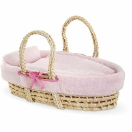 Corolle Ensemble Couffin Peluche Rose pour poupons 36 et 42 cm