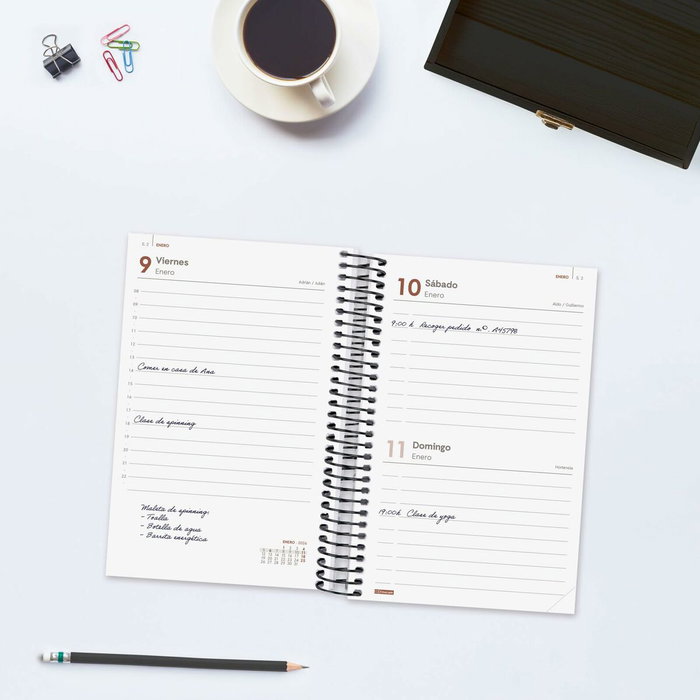 Agenda Finocam YEAR Noir 11,7 x 18,1 cm 2026