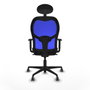 Piqueras y Crespo Chaise de Bureau avec Appui-tête 1D036G1 Noir