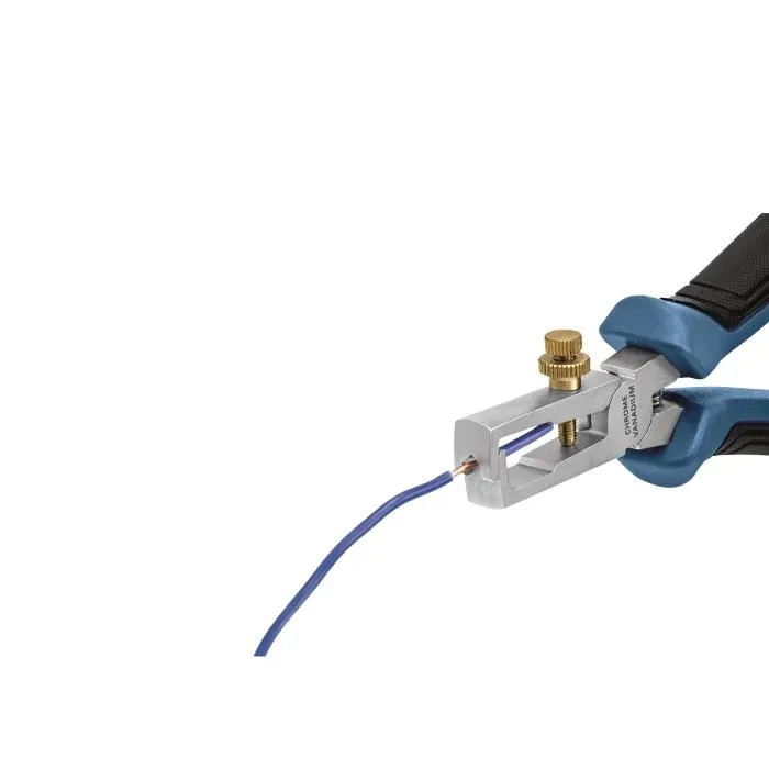 Bosch Professional Pince à Dénuder 160 mm pour Fils de 0 à 10 mm² - Mécanisme à Ressort, Poignées Softgrip