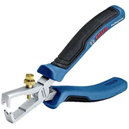 Bosch Professional Pince à Dénuder 160 mm pour Fils de 0 à 10 mm² - Mécanisme à Ressort, Poignées Softgrip