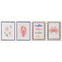 Home ESPRIT Toile Moderne Méditerranéen Doré, 30 x 2,5 x 40 cm (4 Unités)