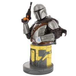 Exquisite Gaming Support de Charge avec Figure The Mandalorian Bounty Hunter Star Wars - 21 cm - Compatible PlayStation 5, Xbox Series, iPhone (Cable non inclus)