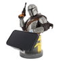 Exquisite Gaming Support de Charge avec Figure The Mandalorian Bounty Hunter Star Wars - 21 cm - Compatible PlayStation 5, Xbox Series, iPhone (Cable non inclus)