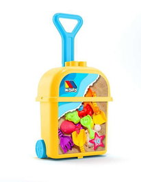 Molto Trolley de plage avec 10 accessoires - Jouet de plage en plastique pour enfant à partir de 1 an