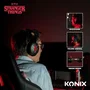 Konix Casque gaming audio-filaire circum-aural avec micro pour PC, PS5, Switch, Xbox - Thème Stranger Things - Câble 1,5 m