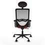 PIQUERAS Y CRESPO Chaise Zulema Synchro 3 positions Orange foncé / Blanc