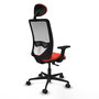 PIQUERAS Y CRESPO Chaise Zulema Synchro 3 positions Orange foncé / Blanc