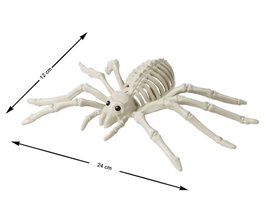 Araignée squelette décorative 24x12 cm blanc