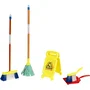 Klein - 6369 - Set de ménage jouet We Clean - 5 pièces (balai, pelle, balayette, serpillière, panneau) - Pour enfants dès 3 ans - Fabriqué en Allemagne
