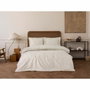 BigBuy Home Parure de couette en satin de coton beige, 220 x 240 cm