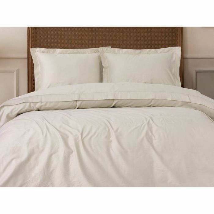 BigBuy Home Parure de couette en satin de coton beige, 220 x 240 cm BigBuy Home Parure de couette en satin de coton beige, 220 x 240 cm