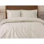 Jeu de literie 1 housse de couette 220x240 cm + 2 taies d'oreiller 60x60 cm 100% coton satiné beige ASI8684283137718