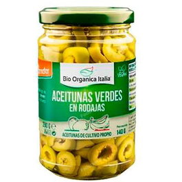 BIO ORGANICA ITALIA Olives vertes tranchées Demeter