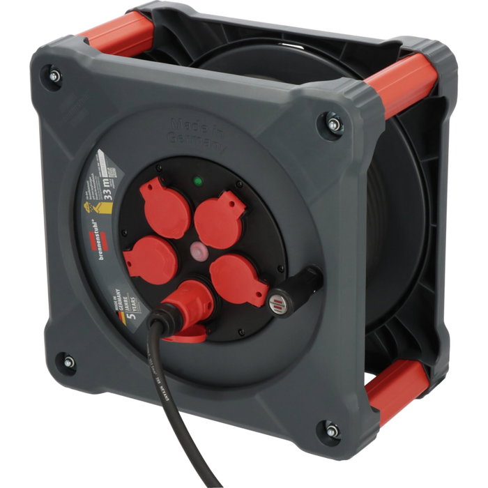 Brennenstuhl Prof. Cable Drum Cube K - Dévidoir de câble 33m, 5 prises IP44 Brennenstuhl Prof. Cable Drum Cube K - Dévidoir de câble 33m, 5 prises IP44