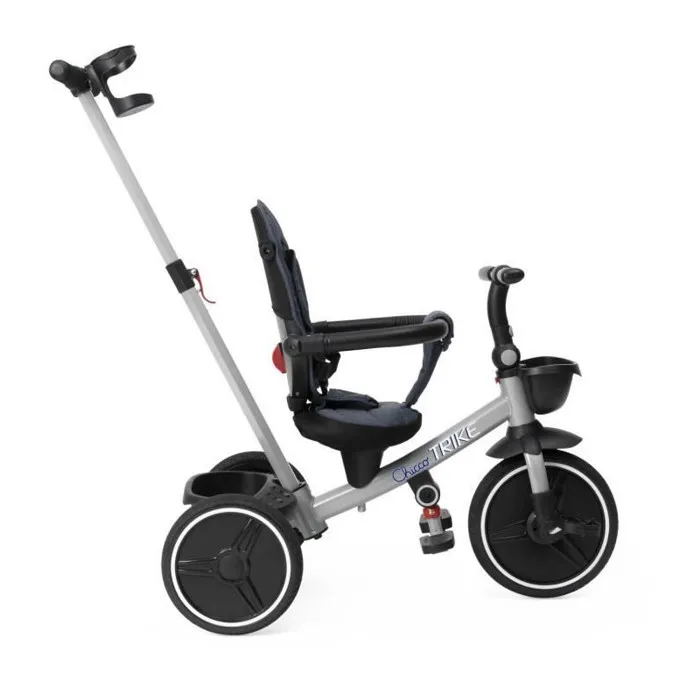 Chicco Tricycle Évolutif 4 en 1 pour Enfant de 6 Mois à 4 Ans avec Guidon Réglable, Roues Caoutchouc EVA et Châssis Métallique - Pliable