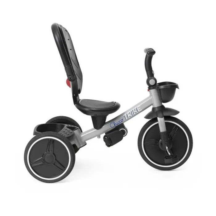 Chicco Tricycle Évolutif 4 en 1 pour Enfant de 6 Mois à 4 Ans avec Guidon Réglable, Roues Caoutchouc EVA et Châssis Métallique - Pliable