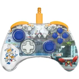 PDP - Manette filaire pour Nintendo Switch - Realmz Tails - Éclairage LED réglable avec boutons ABXY et figurine intégrée dans la poignée
