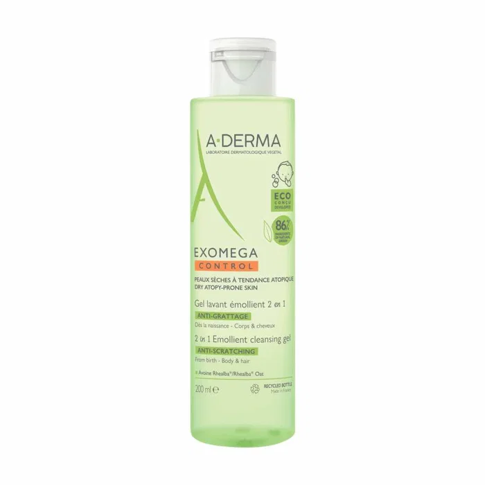 A-Derma Exomega Control Anti-Scratching & Soothing Gel nettoyant 200 ml A-Derma Exomega Control Anti-Scratching & Soothing Gel nettoyant 200 ml