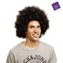My Other Me Peluca Jumbo Afro Noire 120 g – Costume Accessoire Cheveux Multicolore