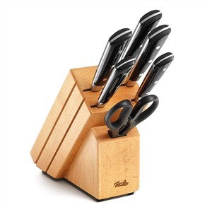 Fissler Set de couteaux avec bloc en bois de hêtre et ciseaux Fissler Set de couteaux avec bloc en bois de hêtre et ciseaux
