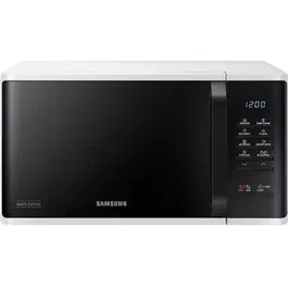 Samsung Micro-ondes Solo Blanc 23 L 800 W, Cavité Céramique Email, Quick Defrost, 28.8 cm