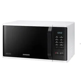 Samsung Micro-ondes Solo Blanc 23 L 800 W, Cavité Céramique Email, Quick Defrost, 28.8 cm