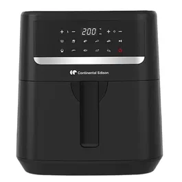 Continental Edison CEFR240092L Friteuse à air sans huile 9,2 L 1800 W Noire avec 10 programmes de cuisson et revêtement antiadhésif
