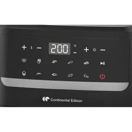 Continental Edison CEFR240092L Friteuse à air sans huile 9,2 L 1800 W Noire avec 10 programmes de cuisson et revêtement antiadhésif