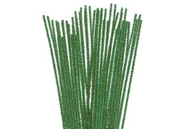 Innspiro Limpiapipas chenille métalliques verts 6mm x 30cm (25 unités)