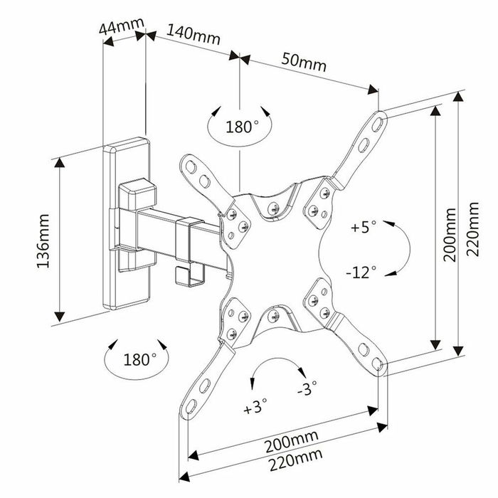 Support mural Ewent EW1521 20 kg