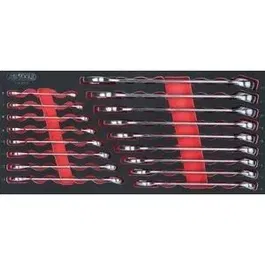 KS TOOLS Module 713.2017, clés mixtes Ultimate, 17 clés de 6 à 22 mm, module en mousse taille 1/3 pour servante d'atelier