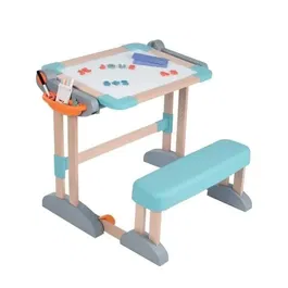 Smoby 420304 - Bureau Modulo Space pour Enfant Transformable en Tableau Double Face avec 80 Accessoires - Dès 3 Ans