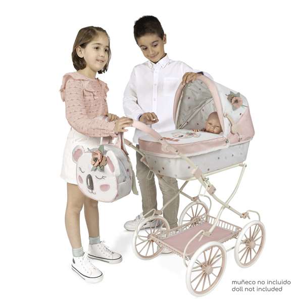 Decuevas Poussette de poupée pliable Koala avec sac à dos pour poupées jusqu'à 48 cm, 42x80x81 cm, métal et plastique Decuevas Poussette de poupée pliable Koala avec sac à dos pour poupées jusqu'à 48 cm, 42x80x81 cm, métal et plastique