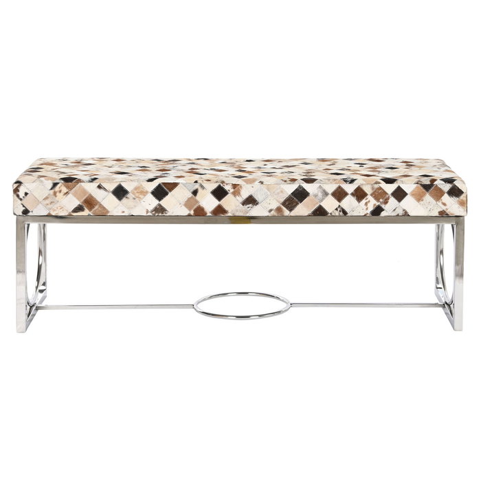DKD Home Decor Banquette Marron Beige Argenté Camel
