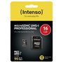 Intenso Carte mémoire microSDXC Professionnelle V30 16 Go avec adaptateur SD