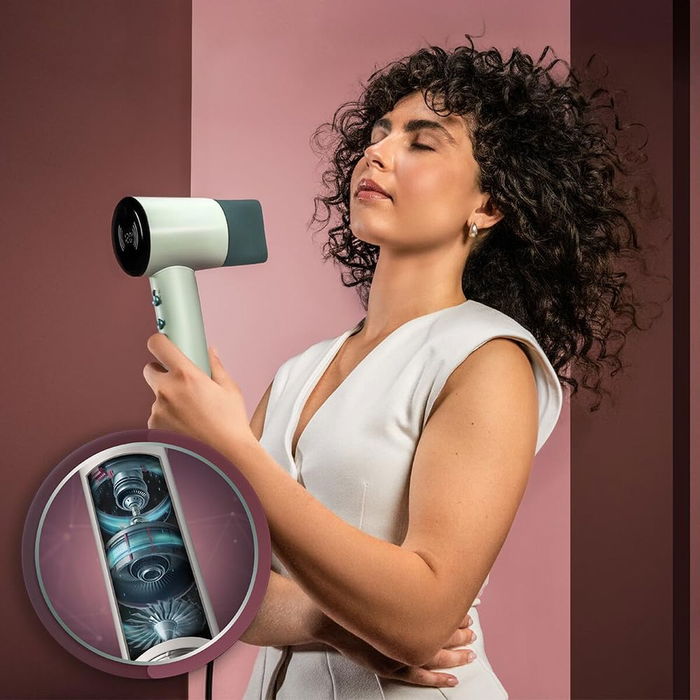 Cecotec Sèche-cheveux DryNova 3en1 1600W Ioniseur Écran Digital 3 Accessoires Menthe