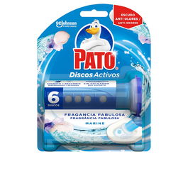 Pato Appareil WC Active Discs Fraicheur Marine Lot de 7 - Nettoyage Durable 4 en 1, Anti-Tartre